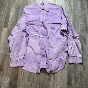 Roper Purple Casual Button Down Shirt Lightweight